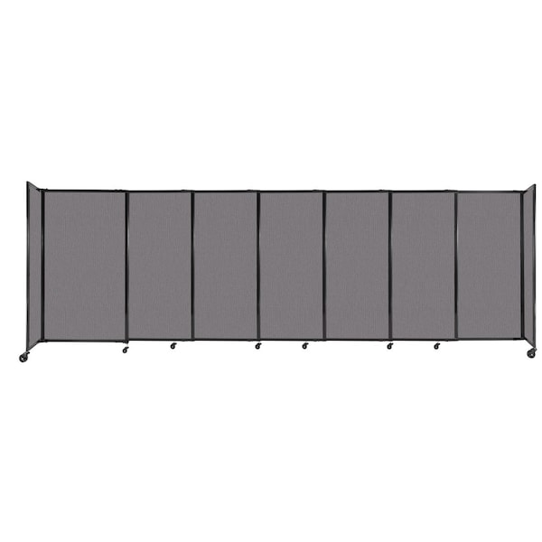 StraightWall Sliding Portable Partition 15'6" x 5' Slate Fabric